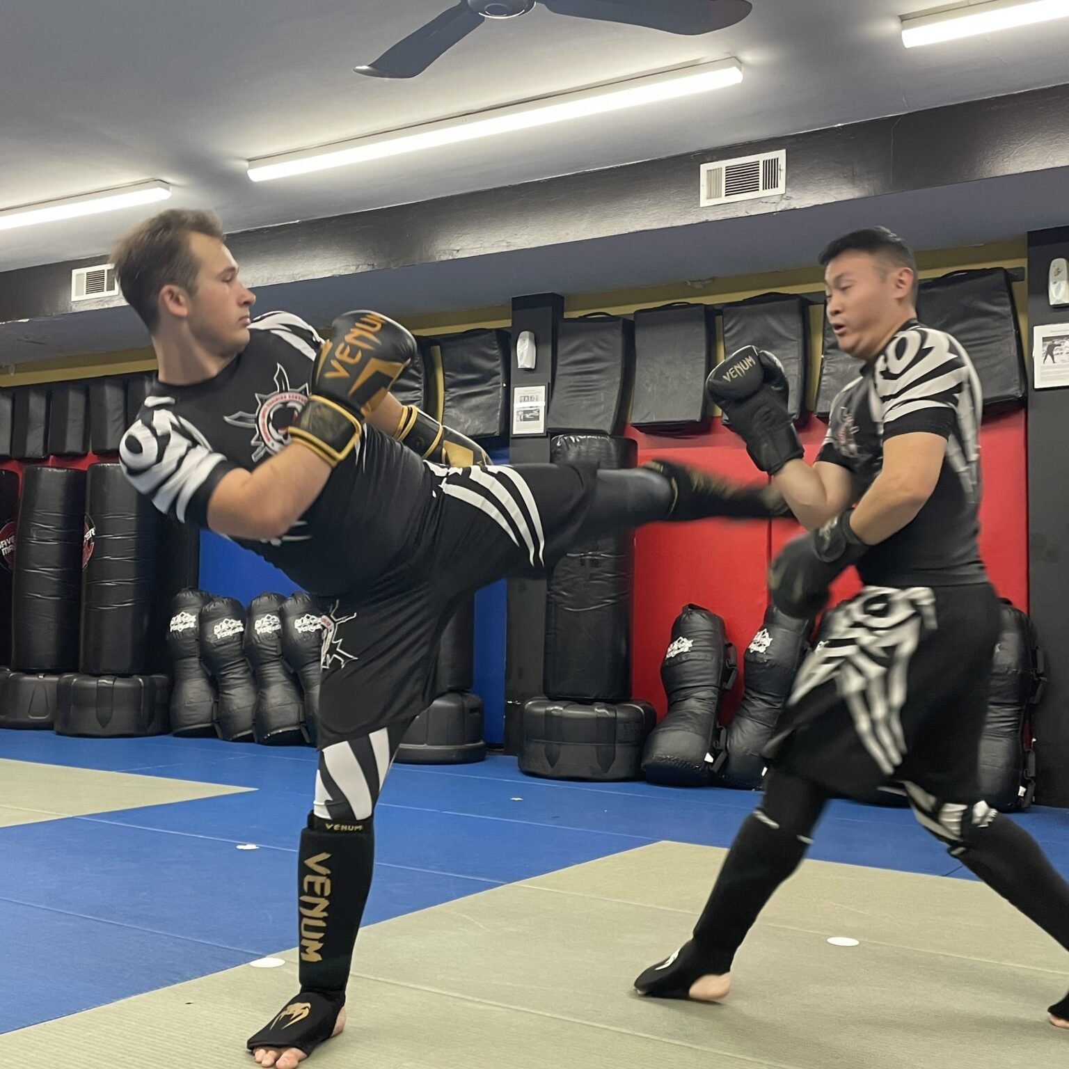Adults sparring at The Martial Arts Training Center